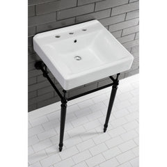 Console Sink Basin, Concord, 20-Inch Ceramic, 3-Hole in White
