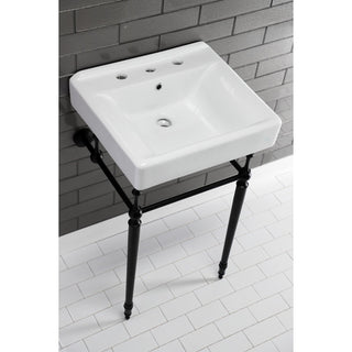 Console Sink Basin, Concord, 20-Inch Ceramic, 3-Hole in White