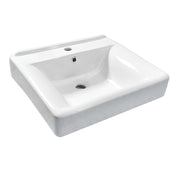 Console Sink Basin, Concord, 20-Inch Ceramic in White