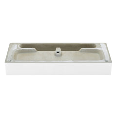 Console Sink, Claire, Ceramic, 1 Faucet Hole, White/Chrome