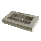 Console Sink, Commercial, 37-Inch 3-Hole in Brushed Stainless Steel