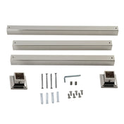 Console Sink Leg Wall Support, Fauceture, with Horizontal Rails in Polished Nickel