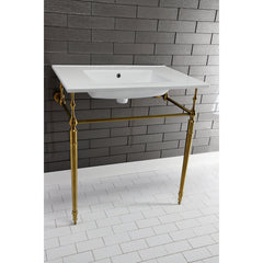 Console Sink Legs, Edwardian, Brass, Brushed Brass