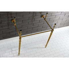 Console Sink Legs, Edwardian, Undermount Compatible, Brass, Brushed Brass