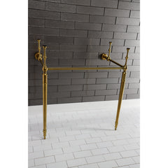 Console Sink Legs, Edwardian, Undermount Compatible, Brass, Brushed Brass