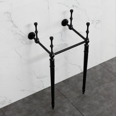 Console Sink Legs, Heirloom, Brass in Matte Black