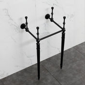 Console Sink Legs, Heirloom, Brass in Matte Black