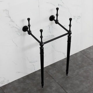 Console Sink Legs, Heirloom, Brass in Matte Black