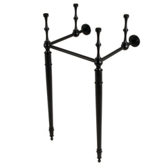 Console Sink Legs, Heirloom, Brass in Matte Black