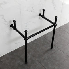Console Sink Legs, Heirloom, Solid Brass in Matte Black