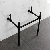 Console Sink Legs, Heirloom, Solid Brass in Matte Black