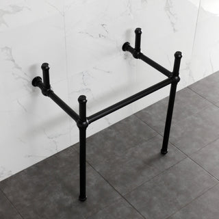 Console Sink Legs, Heirloom, Solid Brass in Matte Black