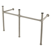 Console Sink Legs, Imperial, Stainless Steel Dual-Sink Base in Brushed Nickel