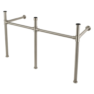Console Sink Legs, Imperial, Stainless Steel Dual-Sink Base in Brushed Nickel