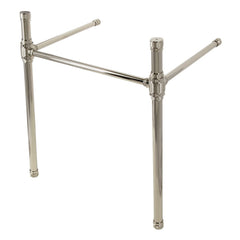 Console Sink Legs, Sona, Knurled Design in Polished Nickel