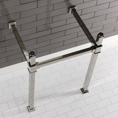 Console Sink Legs, Sona, Stainless Steel in Polished Nickel