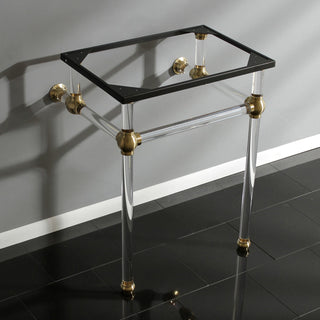 Console Sink Legs, Templeton, Acrylic in Brushed Brass