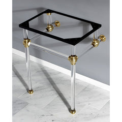 Console Sink Legs, Templeton, Acrylic in Brushed Brass