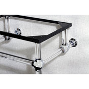 Console Sink Legs, Templeton Acrylic in Polished Chrome