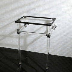 Console Sink Legs, Templeton Acrylic in Polished Chrome