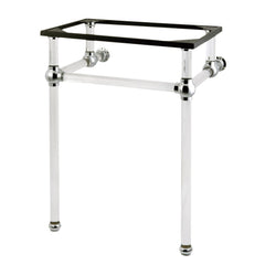 Console Sink Legs, Templeton Acrylic in Polished Chrome