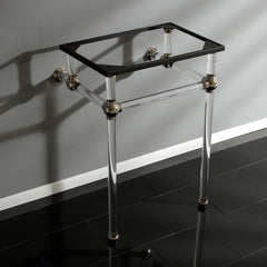 Console Sink Legs, Templeton, Acrylic in Polished Nickel