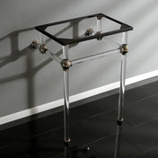 Console Sink Legs, Templeton, Acrylic in Polished Nickel