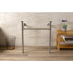 Console Sink Legs, Tulare, Stainless Steel Tubing in Brushed Nickel