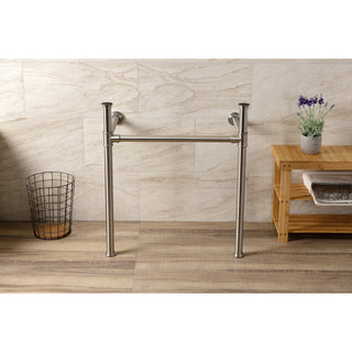 Console Sink Legs, Tulare, Stainless Steel Tubing in Brushed Nickel