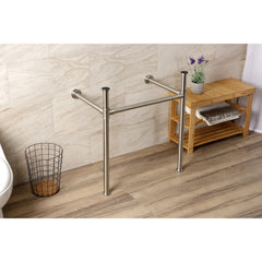 Console Sink Legs, Tulare, Stainless Steel Tubing in Brushed Nickel