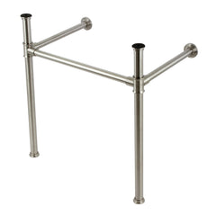Console Sink Legs, Tulare, Stainless Steel Tubing in Brushed Nickel