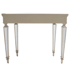 Console Table, 40 in W, with Mirrored Glass Top and Wood Base