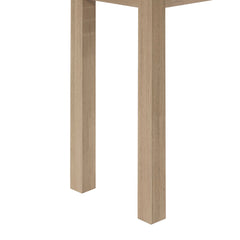 Console Table, 43 in Solid Acacia Wood with Two Shelves in Drifted Sand
