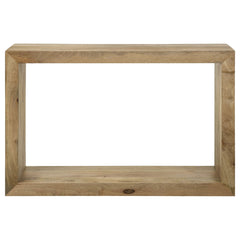 Console Table, 46 in Wide, Solid Mango Wood in Brown