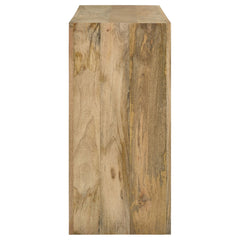 Console Table, 46 in Wide, Solid Mango Wood in Brown