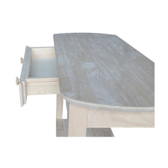 Console Table, 46 in Wide, Solid Wood with Tapered Legs