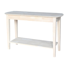 Console Table, 46 in Wide, Solid Wood with Tapered Legs