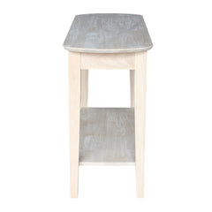 Console Table, 46 in Wide, Solid Wood with Tapered Legs