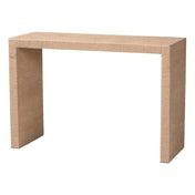Console Table, 47.2 in Wide, Natural Brown with Wood Frame
