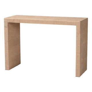 Console Table, 47.2 in Wide, Natural Brown with Wood Frame
