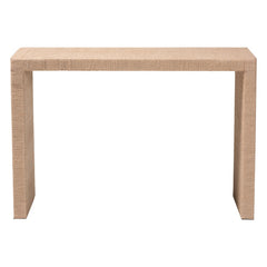 Console Table, 47.2 in Wide, Natural Brown with Wood Frame