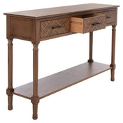 Console Table, 47.3-Inch, Solid Wood Top, Brown