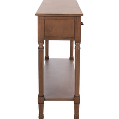 Console Table, 47.3-Inch, Solid Wood Top, Brown