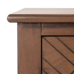 Console Table, 47.3-Inch, Solid Wood Top, Brown