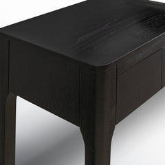 Console Table, 48 in Wide with Black Wire-Brushed Finish