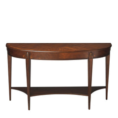 Console Table, 54 in Wide, Nutmeg with Tapered Legs