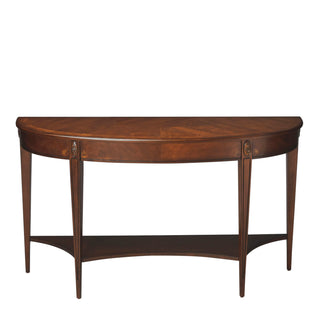 Console Table, 54 in Wide, Nutmeg with Tapered Legs