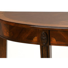 Console Table, 54 in Wide, Nutmeg with Tapered Legs