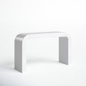 Console Table, 54 Inch Wide, Acacia and Engineered Wood, White