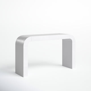 Console Table, 54 Inch Wide, Acacia and Engineered Wood, White